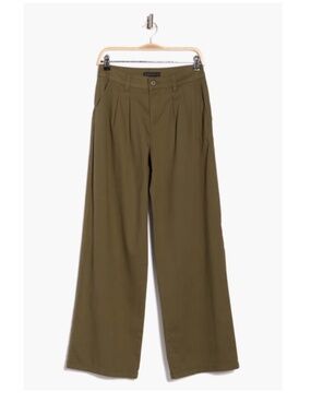 Pleated Wide Leg Pants Sanctuary Dark Olive Green